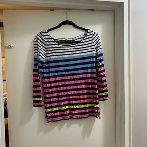 Striped 3/4 sleeve top